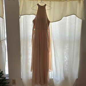 Elegant Peach Halter Pants/Dress